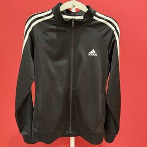 adidas Black Track Jacket with White Stripes - Women’s